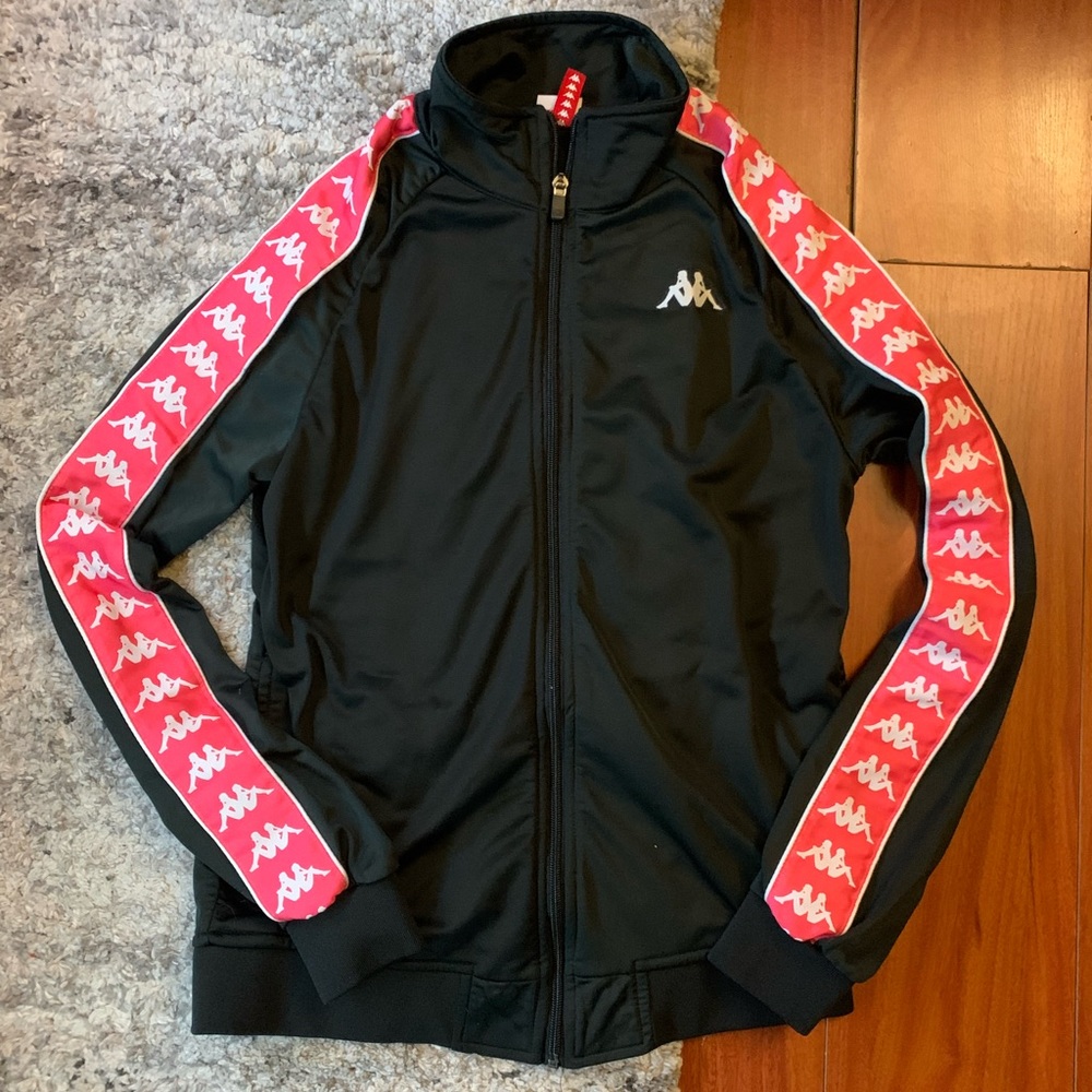 Kappa Black Jacket with Pink Accents